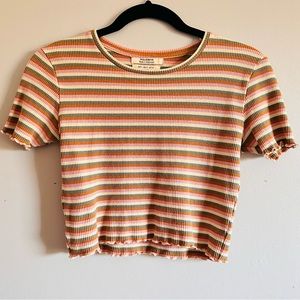 Pull&Bear Striped Waffle Baby Tshirt